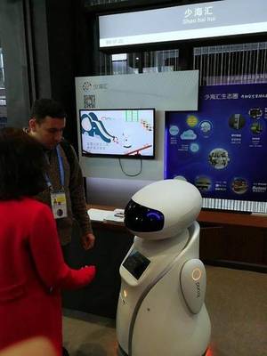 智能机器人成“萌宠” 今年互联网大会“人”有点多